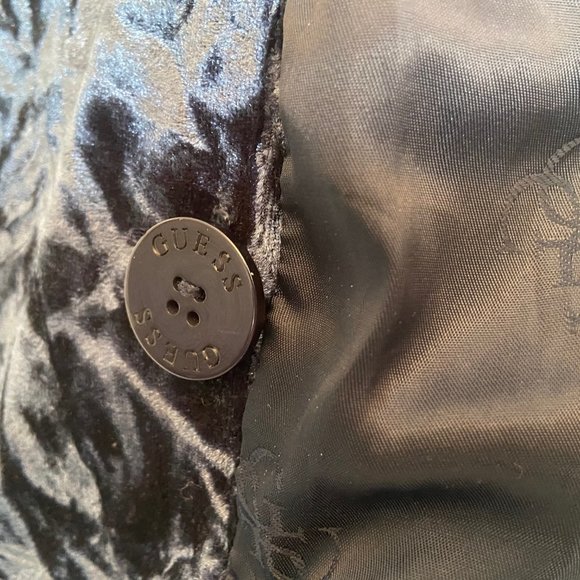 Guess pea coat with crushed velvet lapels - sz large - Picture 5 of 10